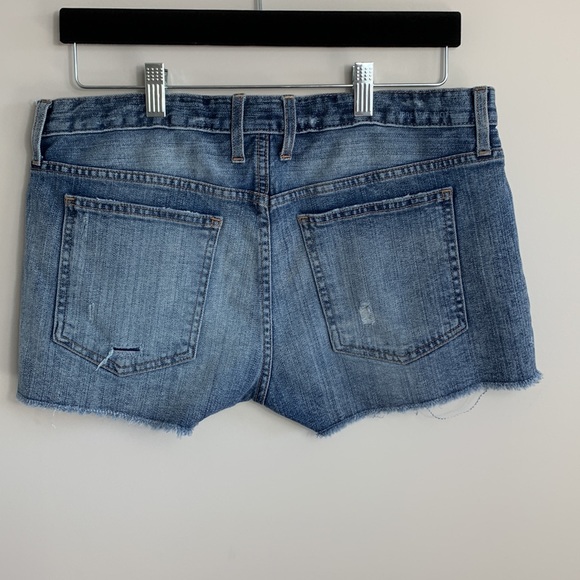 Current/Elliott The Boyfriend Short Denim Embroidered Blue - Picture 7 of 10